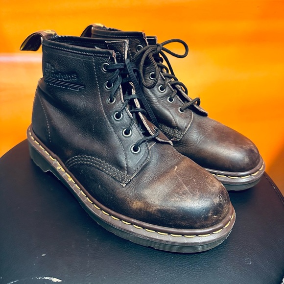 Dr. Martens Vintage Made in England Brown Leather Ankle Boots
